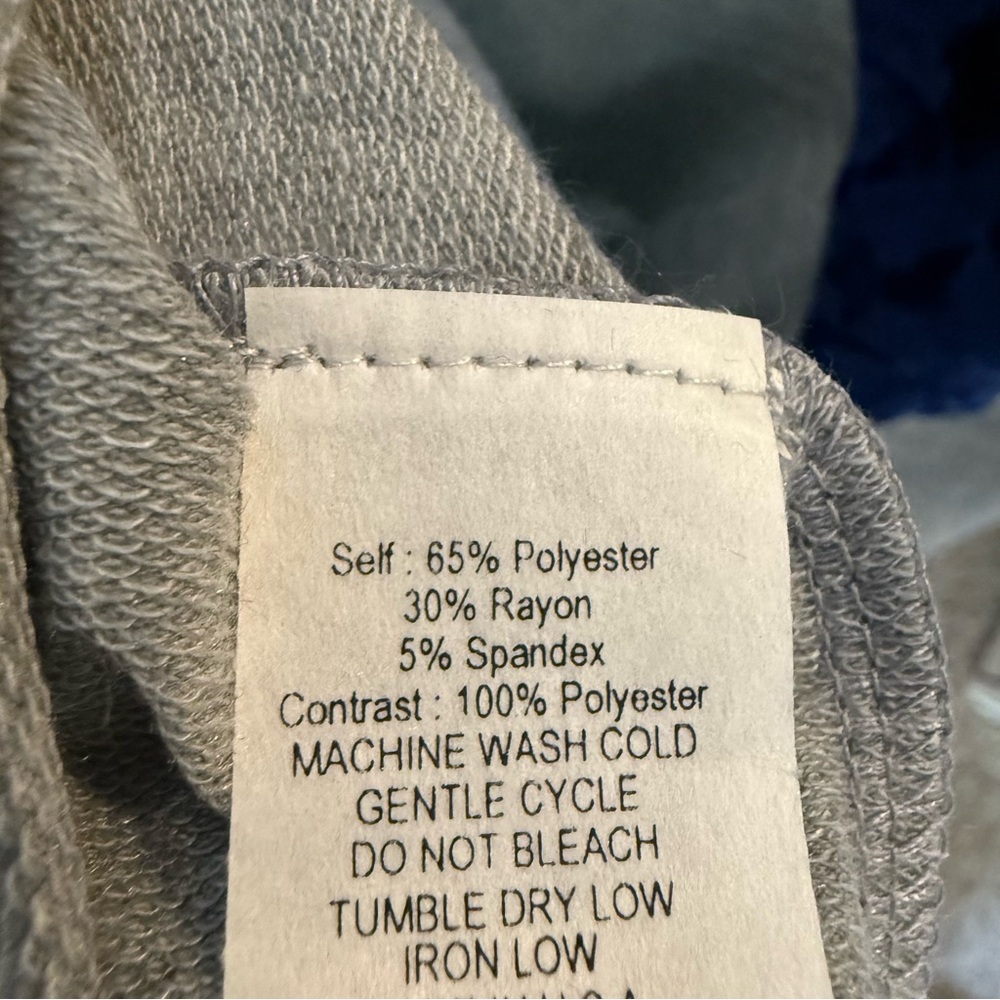 Hailey & Co. Gray w/ Navy Blue Velvet Raglan Long Sleeve Baseball Tee Super Soft - Picture 11 of 11
